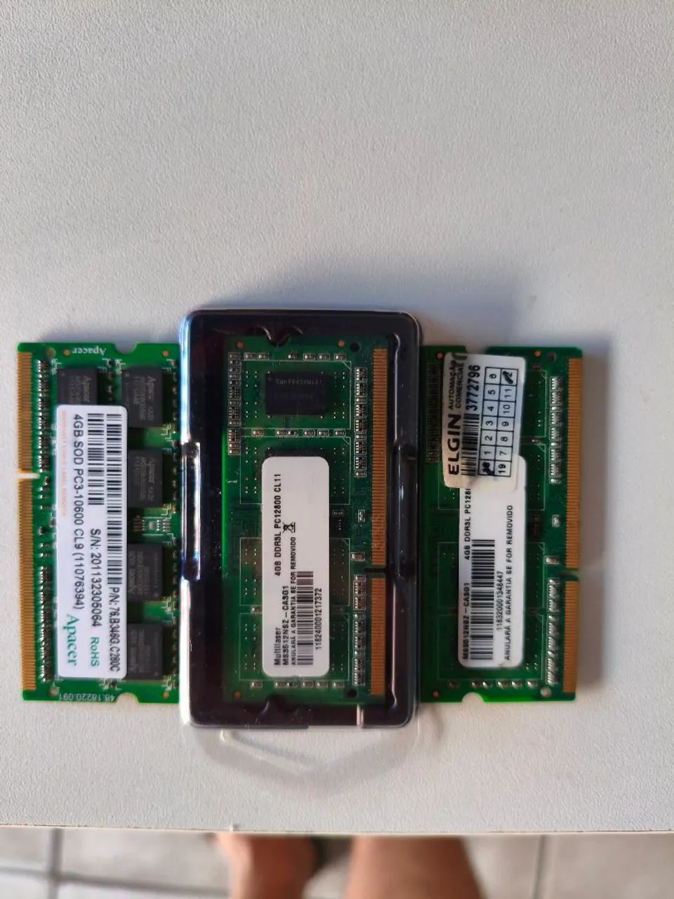 Vendo 3 memória ram de notebook ddr3 de 4 gb