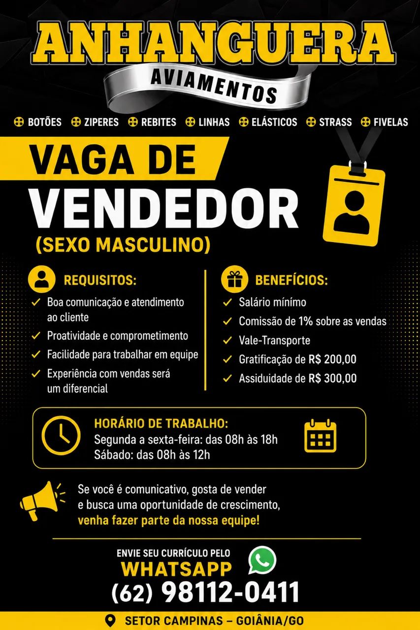 Vendedor setor Campinas