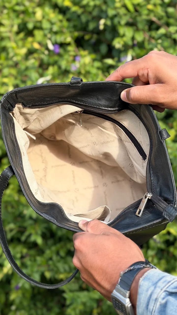 Bolsa de couro Le Postiché Grande  - Foto 4