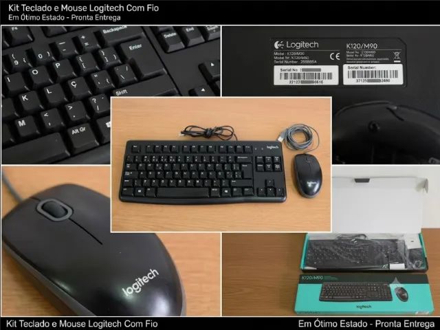 Kit Teclado K120 e Mouse Logitech NOVO - Foto 4