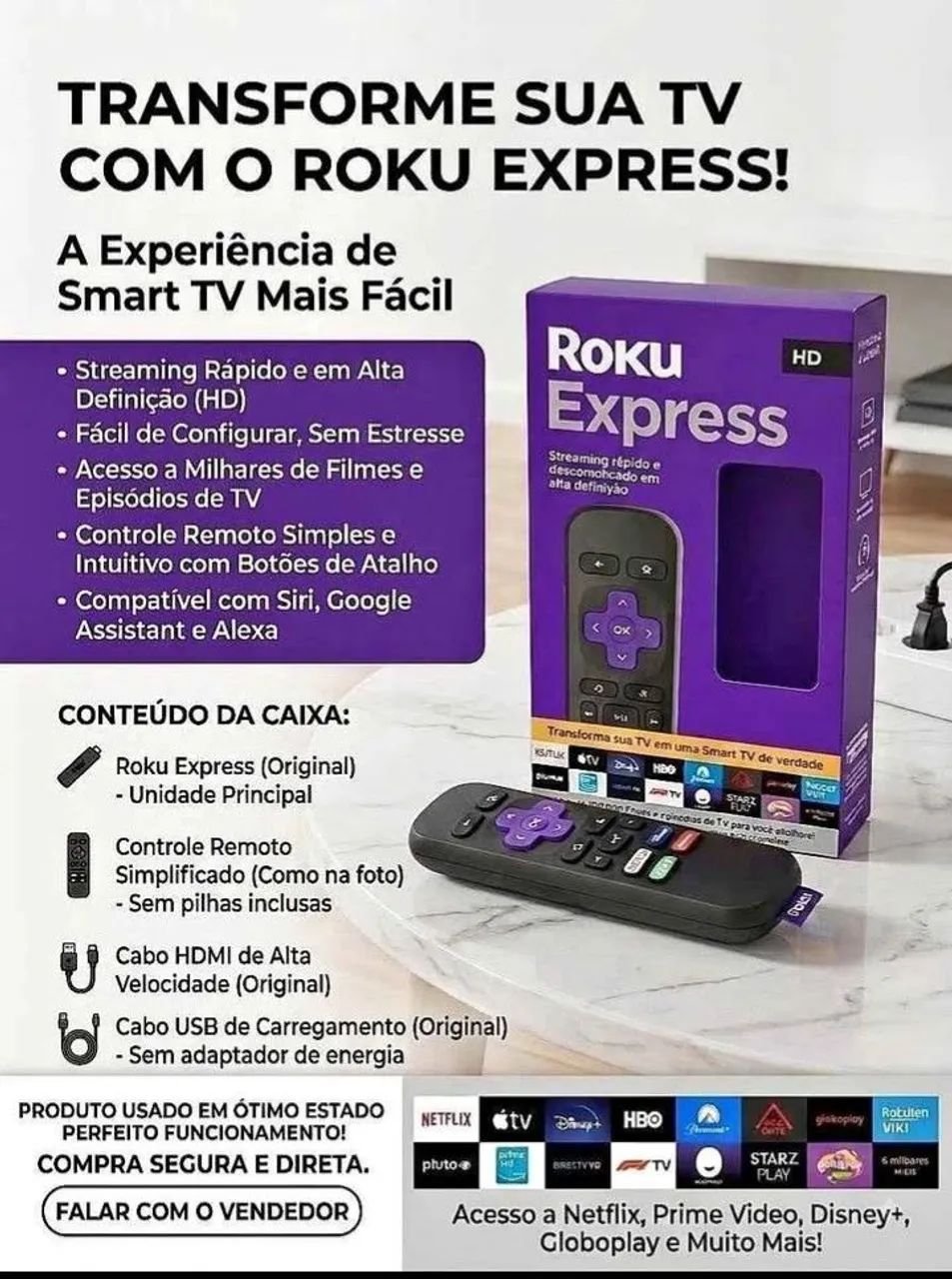 Tv box Roku express novo 