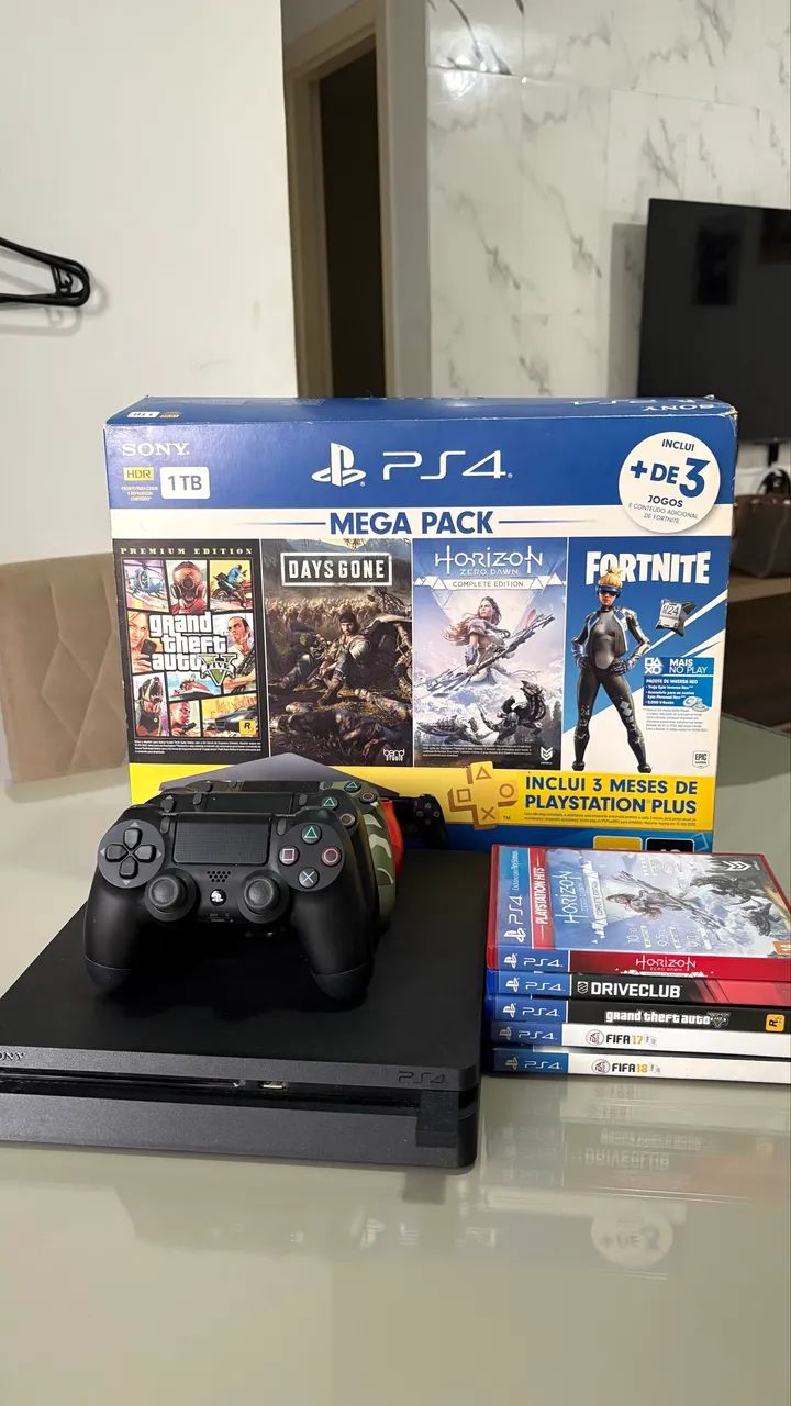 PS4 Slim 1TB - Mega Pack | COMPLETO + 4 CONTROLES - Foto 5
