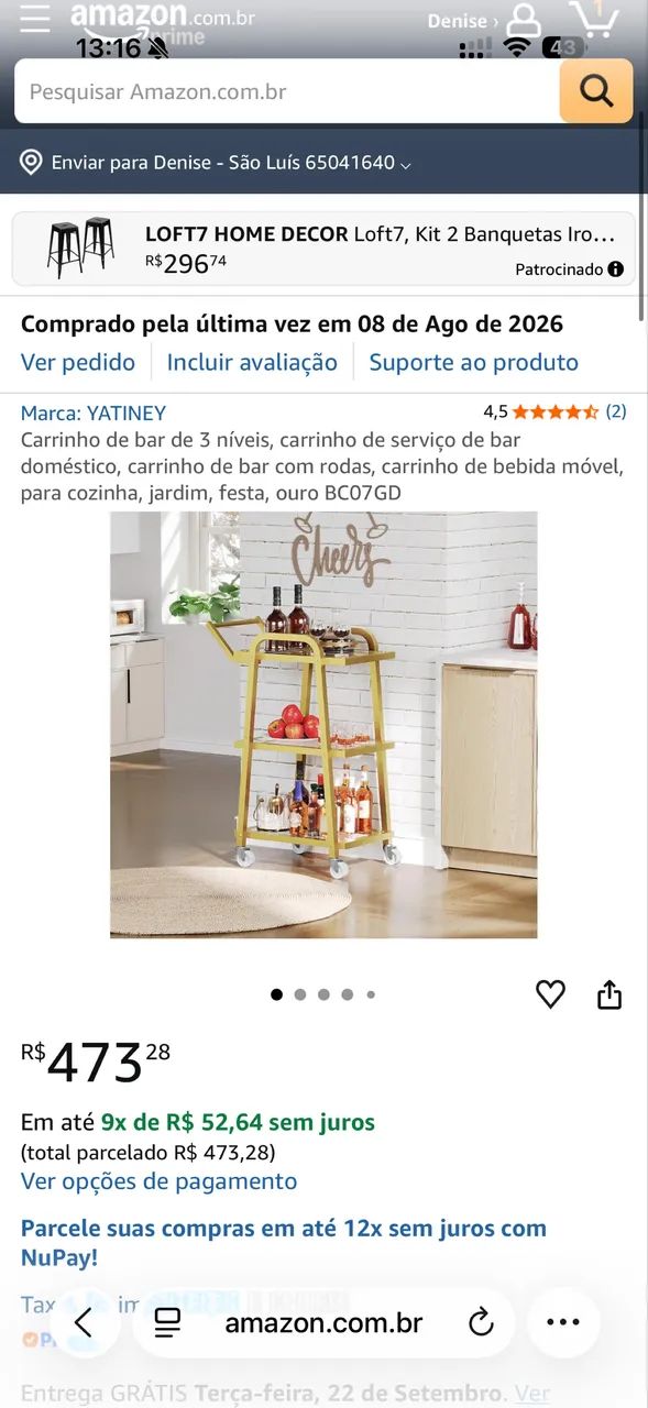 Carrinho bar 