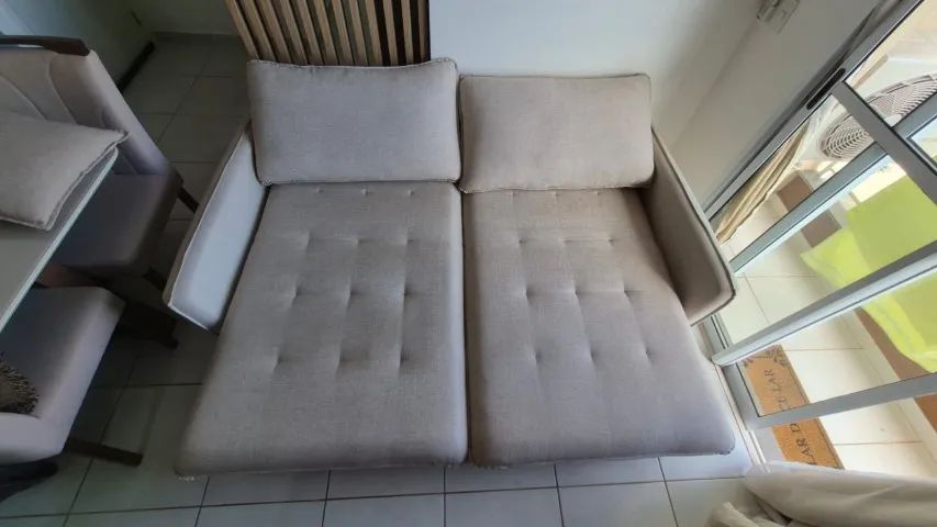 Sofá retrátil de linho - Foto 2