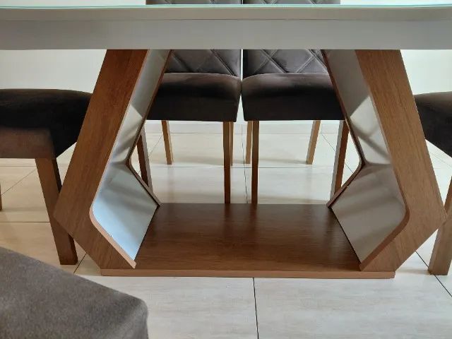 Conjunto de mesa de jantar com 6 cadeiras  - Foto 4
