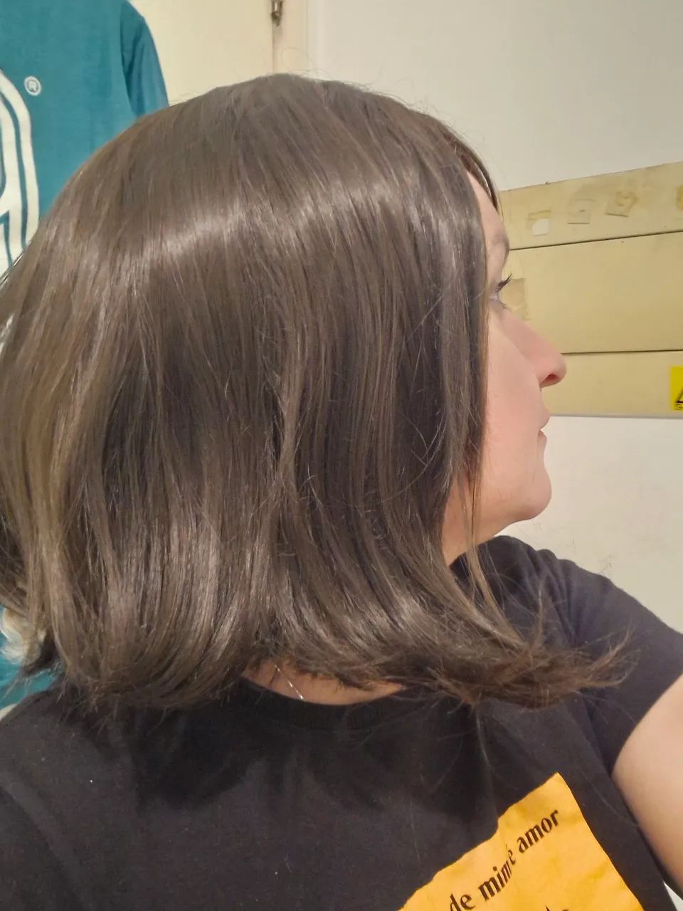 Lance peruca cabelo sintético castanho escuro  - Foto 2