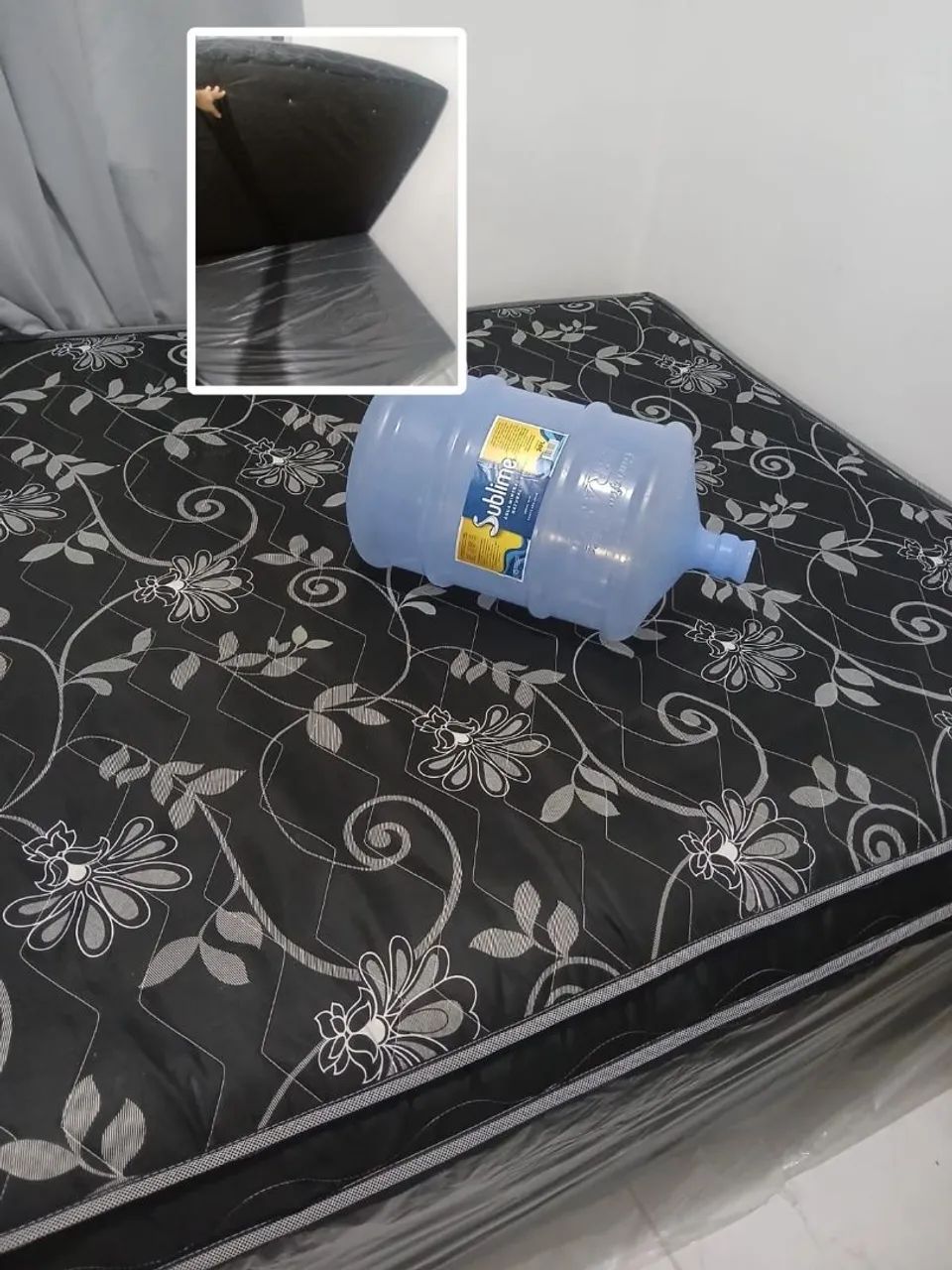 Cama box de casal + base + galão seco