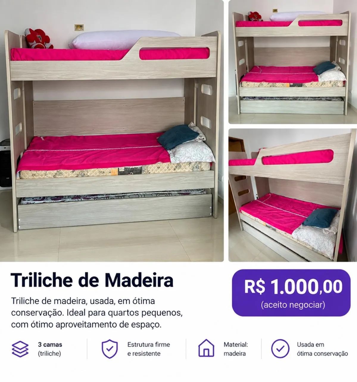 Triliche de madeira 