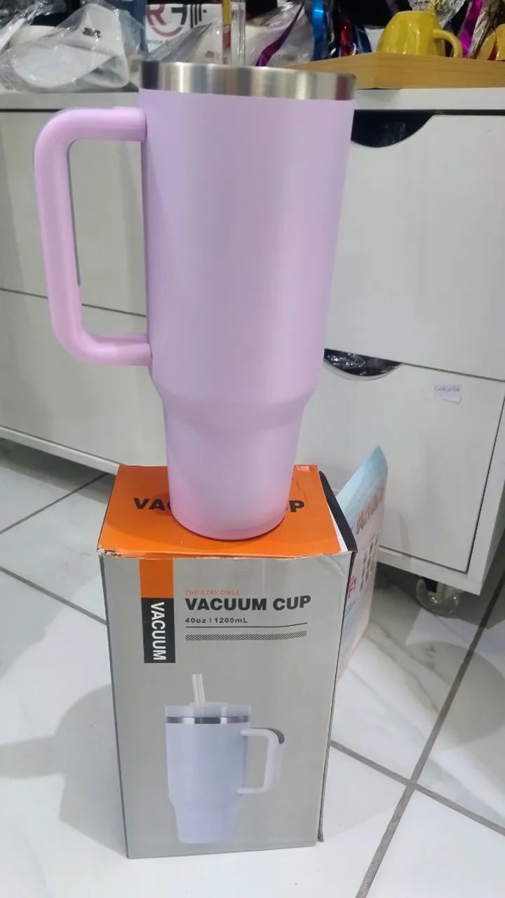 Copo térmico com alça e canudo - 1,2L - Foto 2