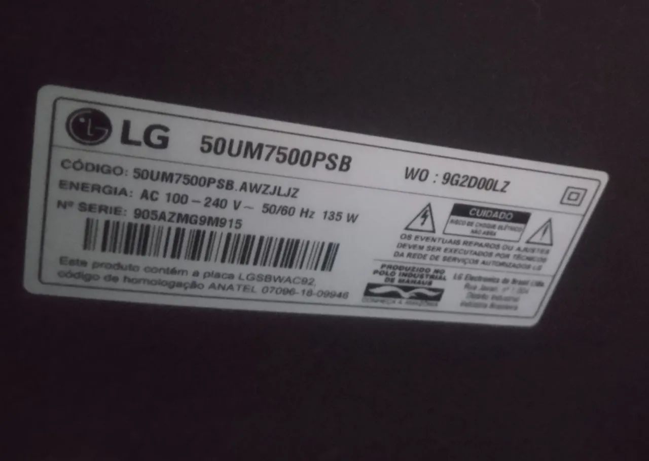 Tv LG 50 com defeito - Foto 2