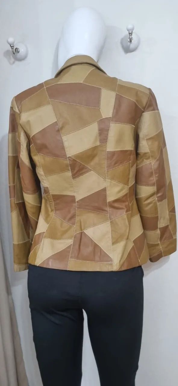 Jaqueta Patchwork 100% Couro  - Foto 2