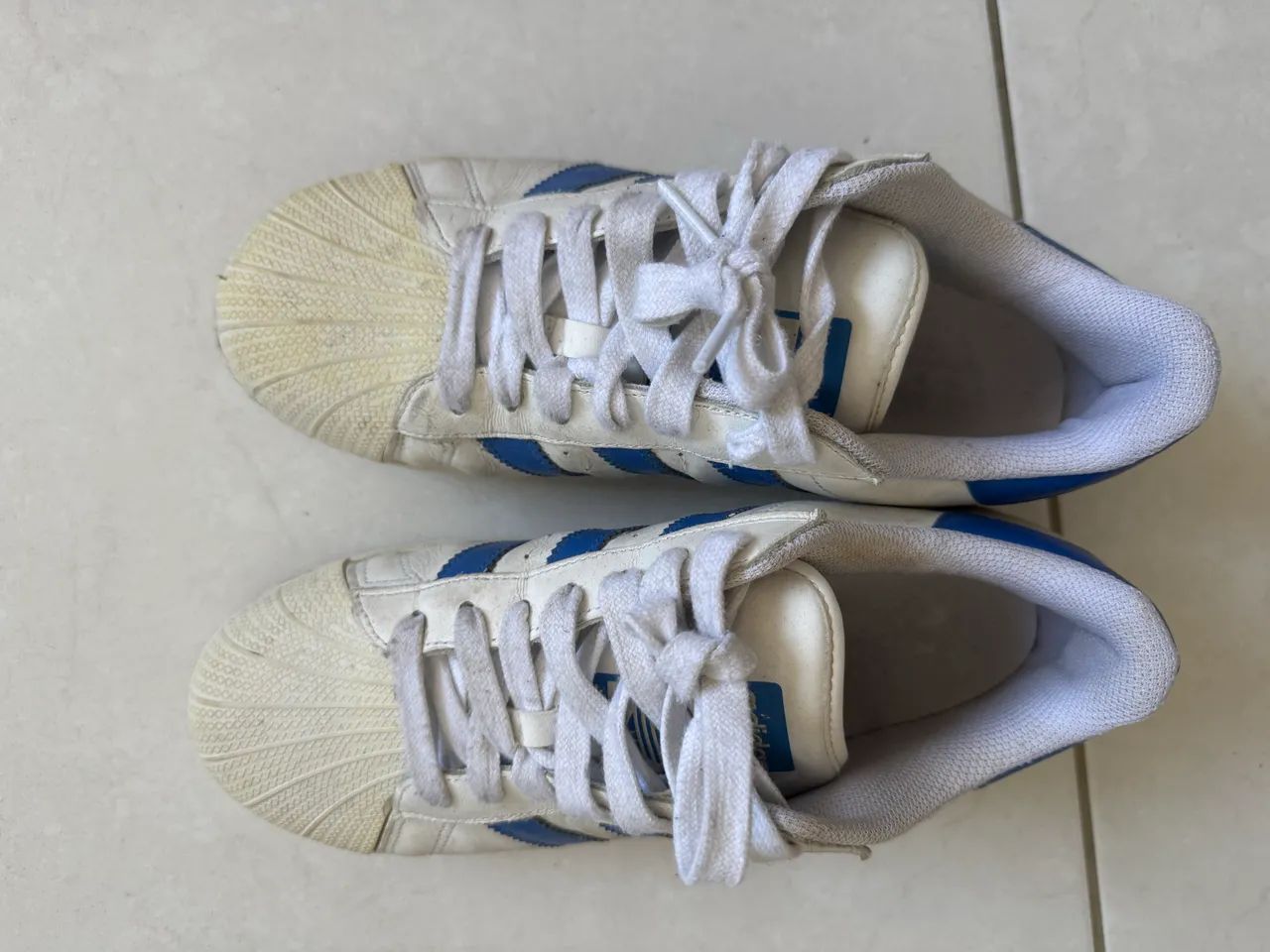 Adidas Superstar branco/azul - Foto 2