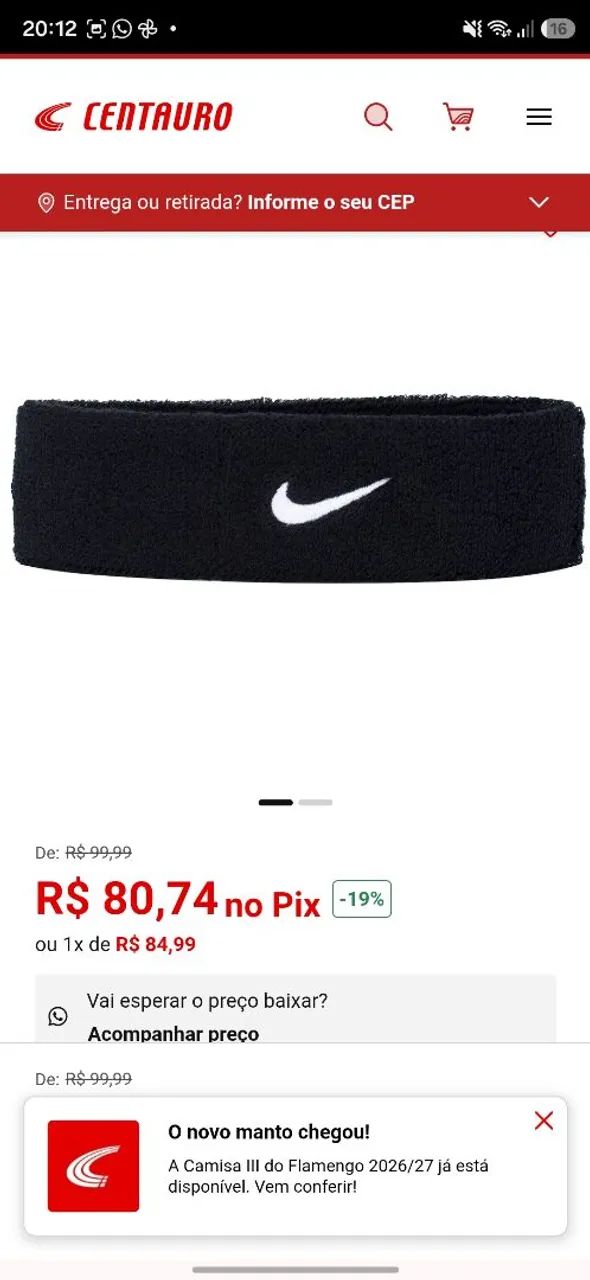 Testeira Nike Swoosh  - Foto 4