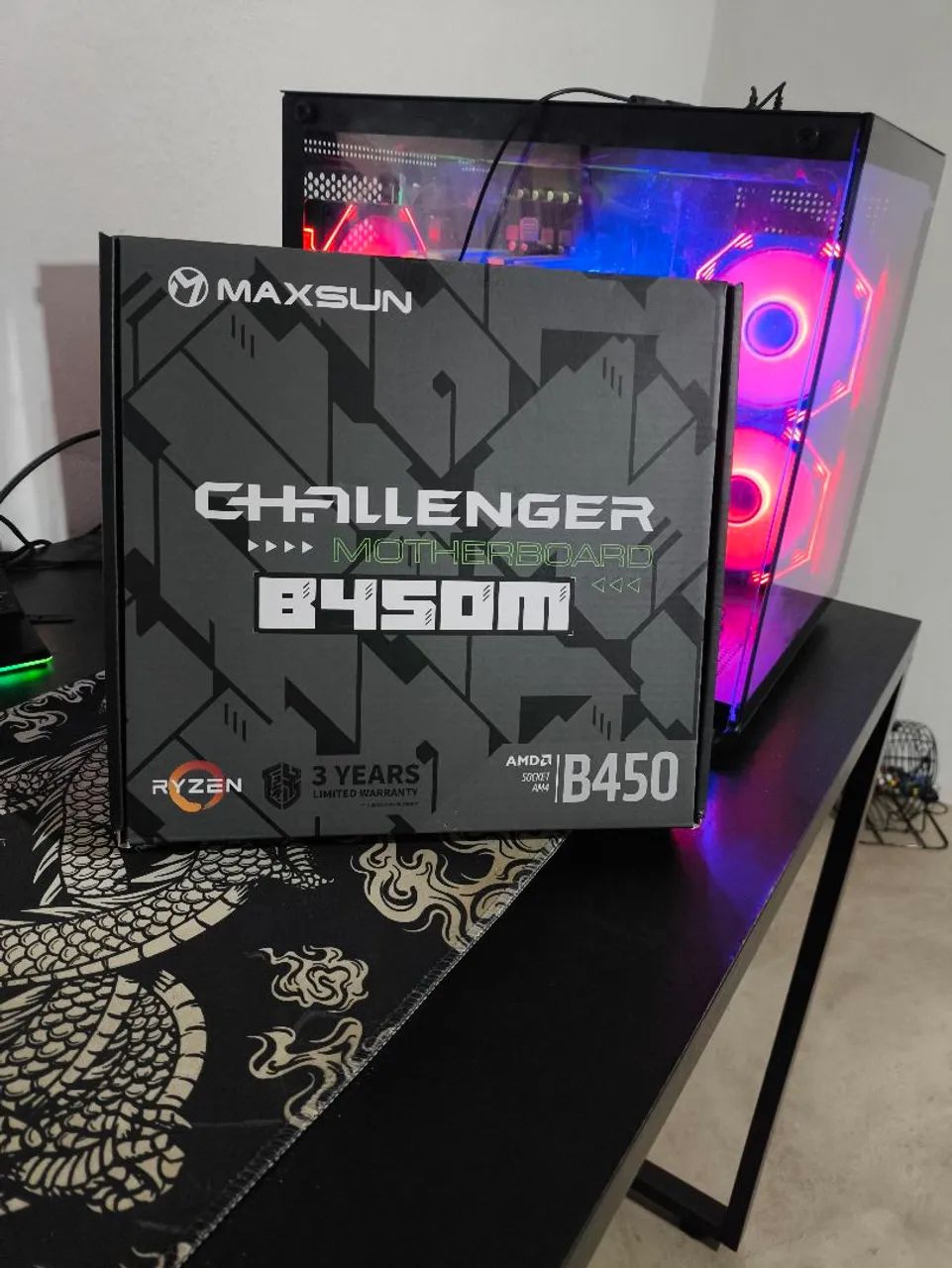 Kit Placa-Mãe Maxsun Challenger B450M + Ryzen 5 5500 