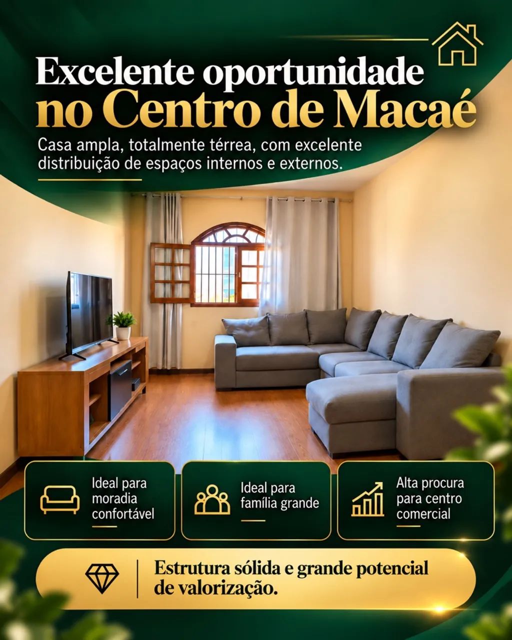 Casa térrea à venda no Centro de Macaé - R$ 700.000