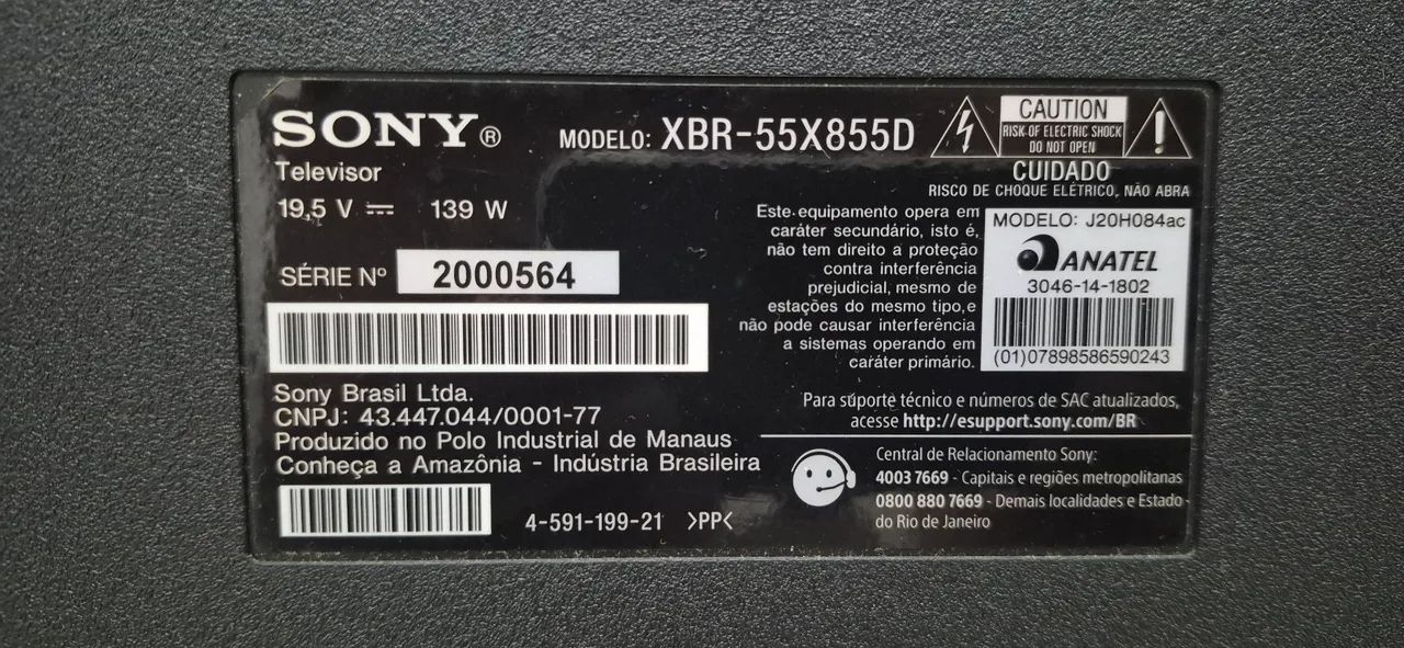 TV sony android 4 k retirada de pecas - Foto 3