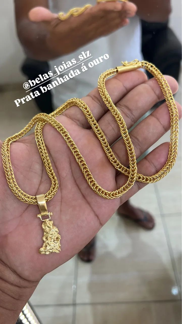 Prata banhada á ouro 