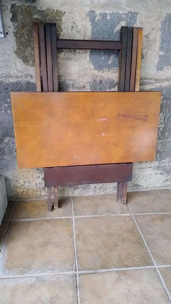 Mesa dobrável de madeira maciça  - Foto 2