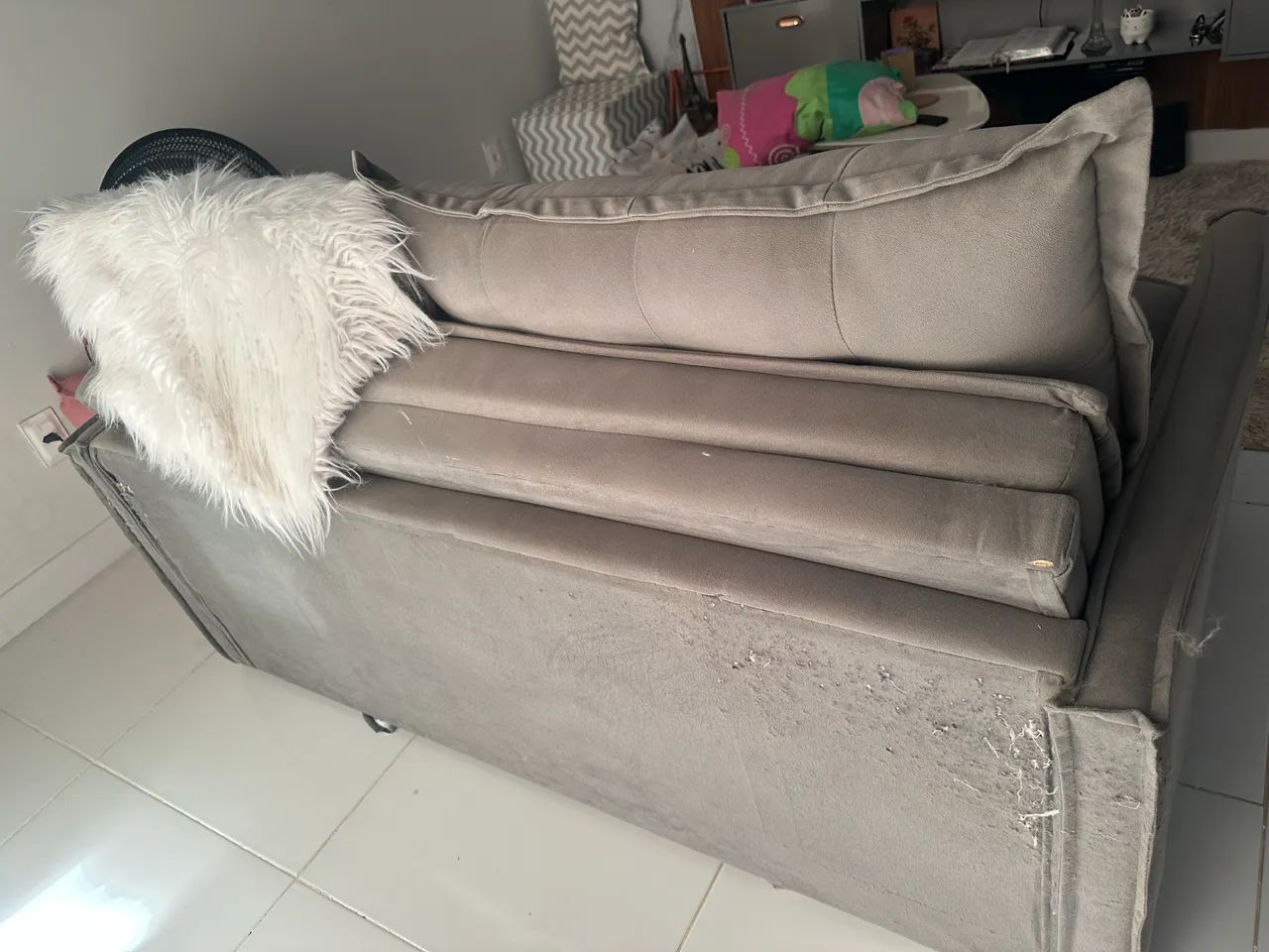 Sofá Cinza retrátil  - Foto 2