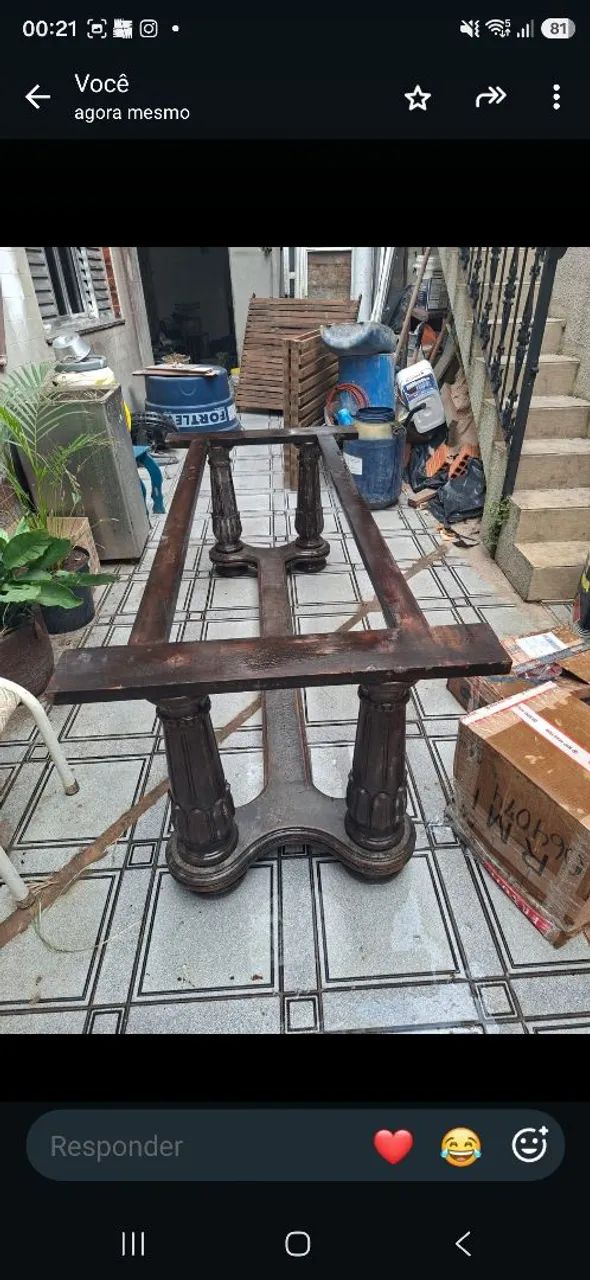 Vendo mesa da base para apoiar o tampo - Foto 3