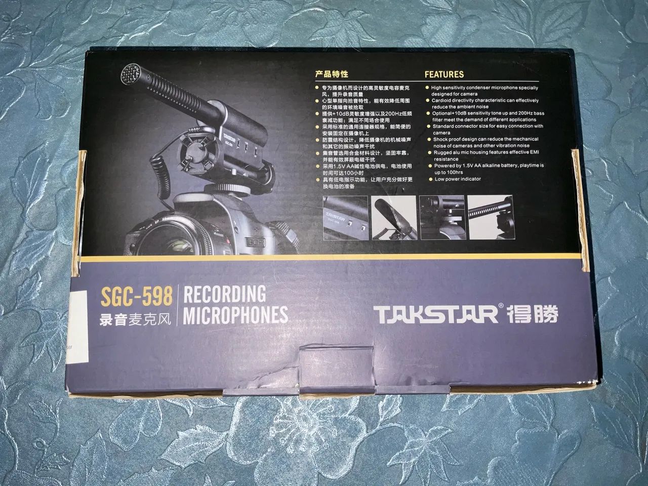 Microfone de câmera Takstar SGC-598 com caixa - Foto 2
