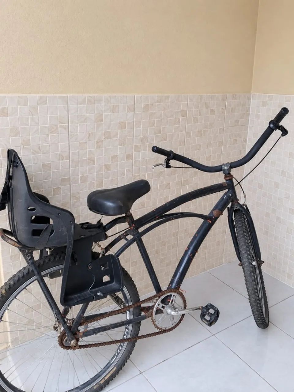 Bicicleta Caiçara Aro 26 com Cadeirinha Infantil