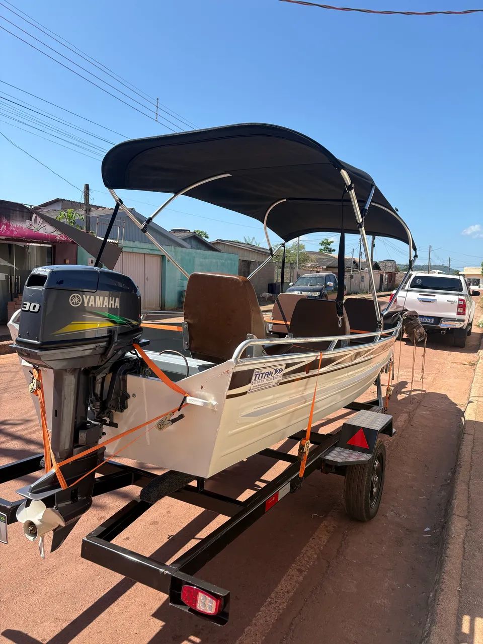 Vendo barco com motor e carroça  - Foto 4