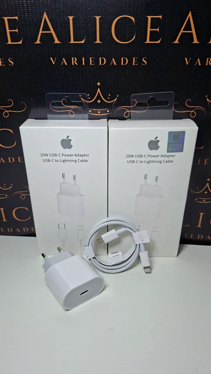 Carregador de iPhone completo tipo C lightning 