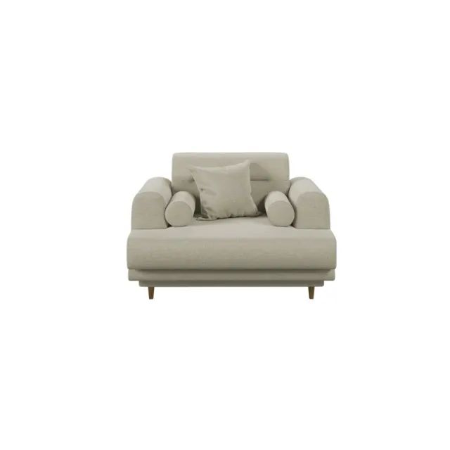 Conjunto Sofá 2,20m + Poltrona Lisboa Encosto Fixo Espuma D28 SuperSofth Com Almofadas Sol - Foto 2