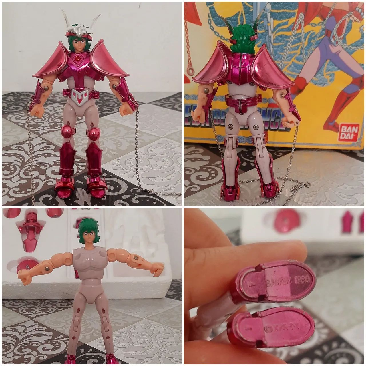 Boneco cavaleiros do zodiaco bandai vintage Andromeda V2 - Hobbies