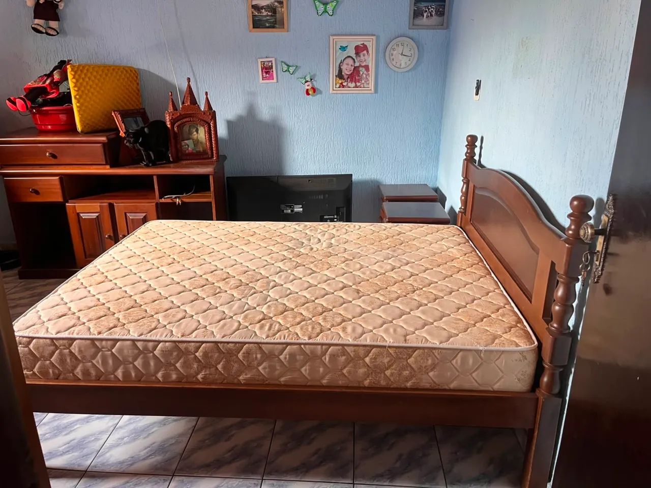CAMA DE CASAL MADEIRA MACIÇA  - Foto 2