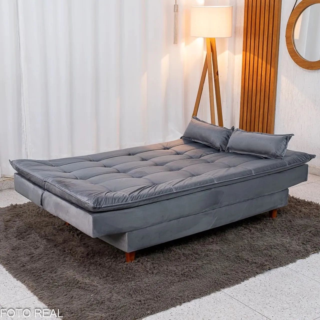 Sofá Cama Premium Veludo Larg. 1.80m Entrega Rápida - Foto 5