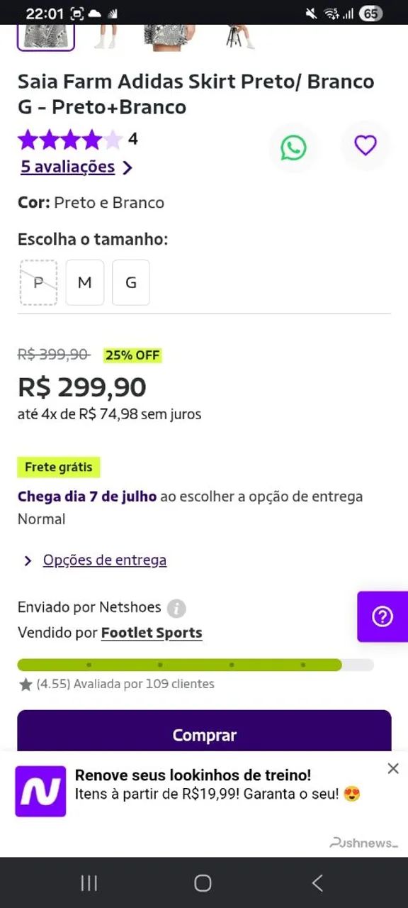 Saia Adidas  original Farm  - Foto 4