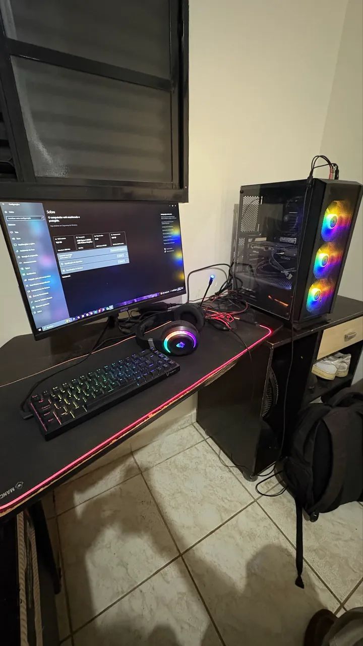 Setup gamer Ryzen 5 5600g e RX 6600 8gb