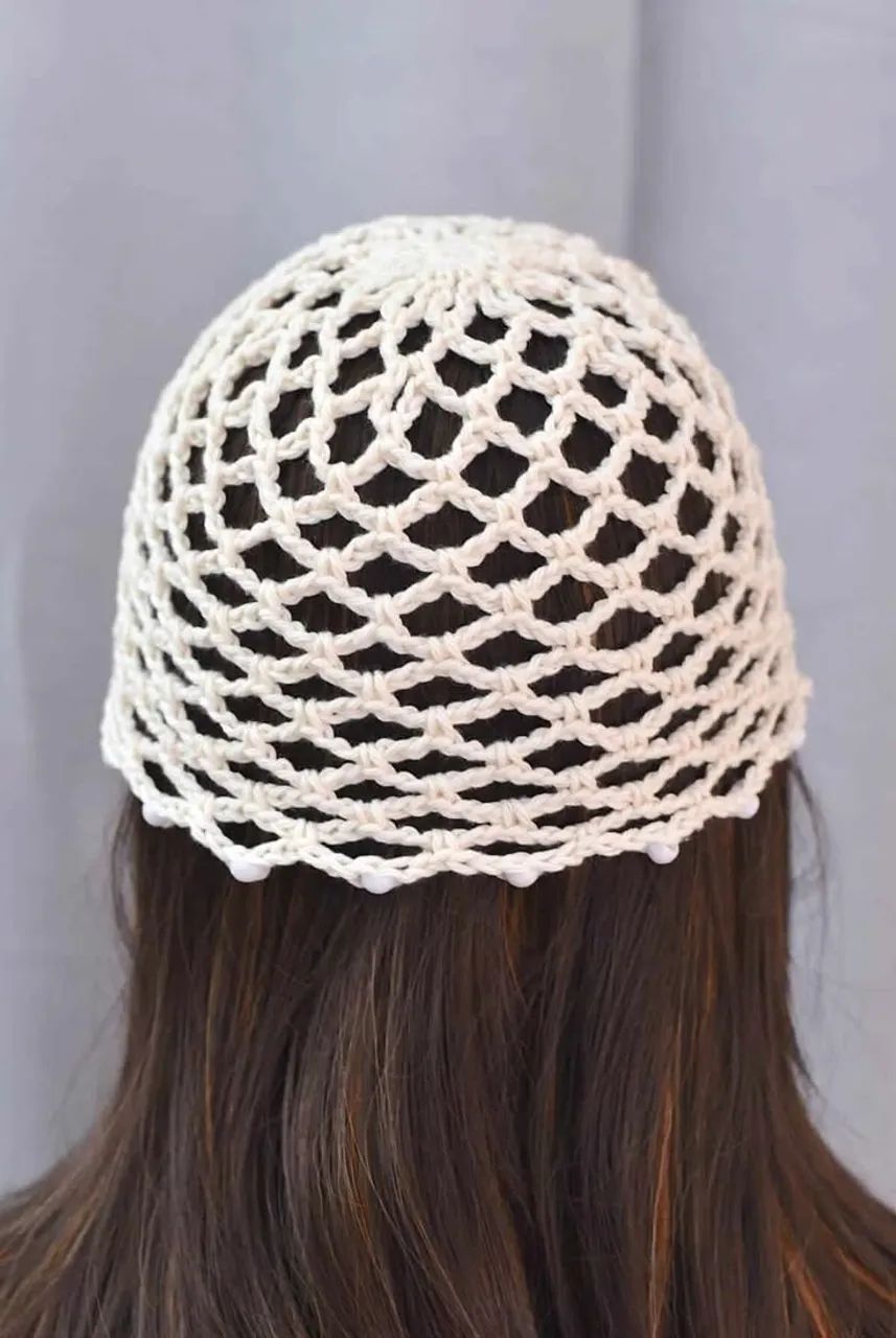Touca/Headpiece de crochê  - Foto 2