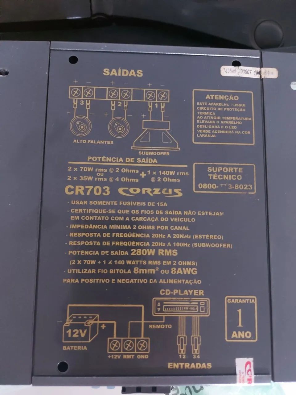 Módulo De Som Corzus 3 Canais  - Foto 2