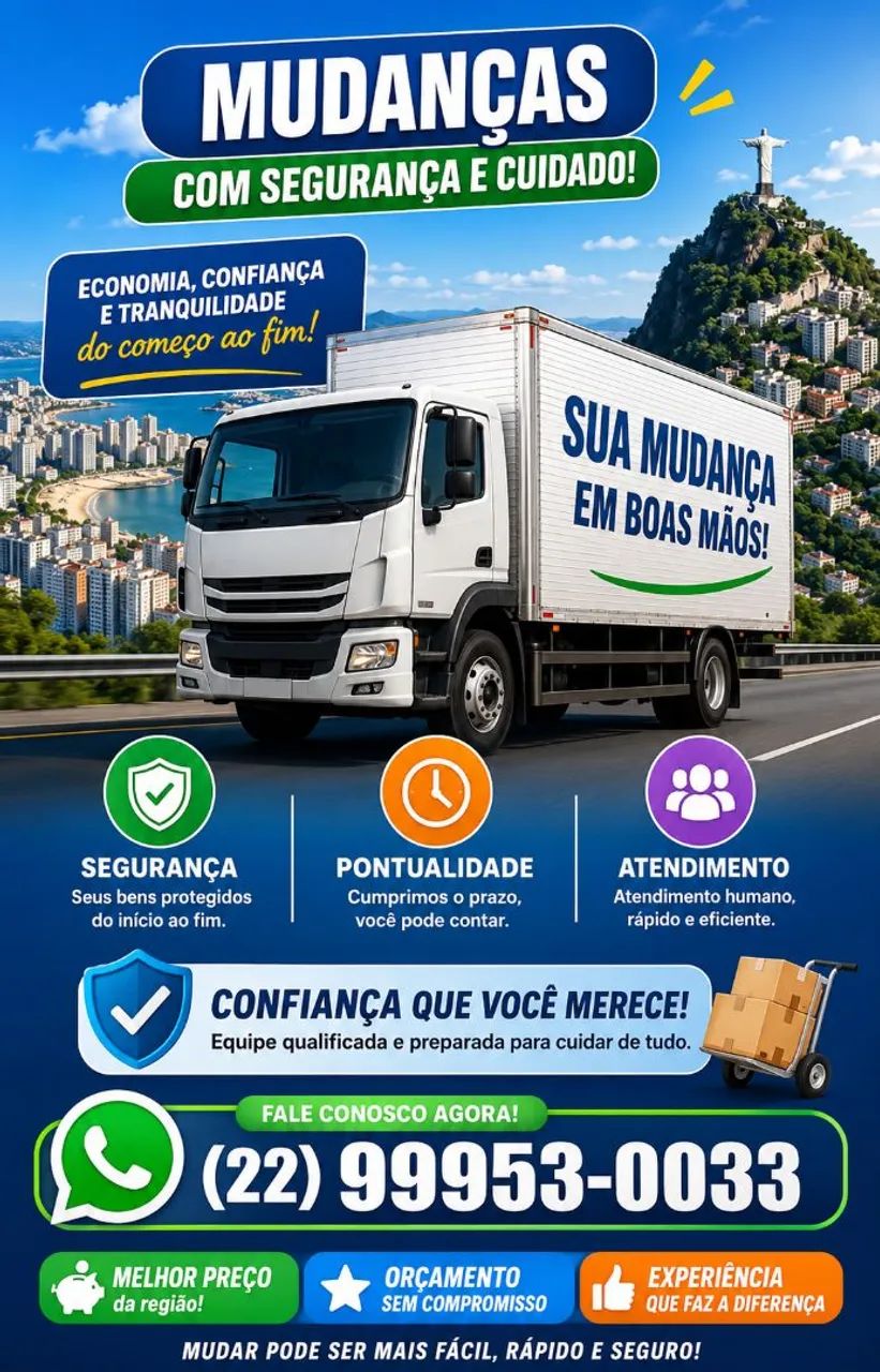 Caminhão de mudanças e fretes