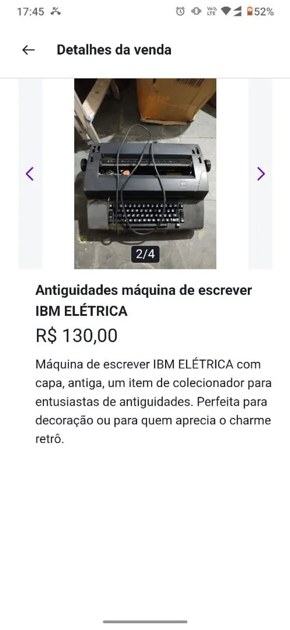 Máquina de escrever IBM ELÉTRICA  - Foto 2