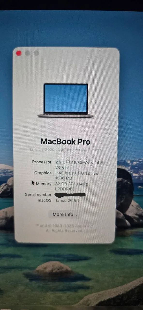 Macbook Pro 13 2020 i7 32GB  SSD 512GB - Foto 3