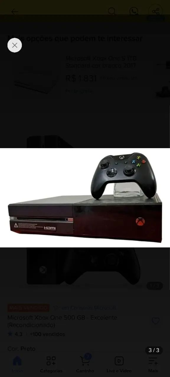 Vendo X-Box one black