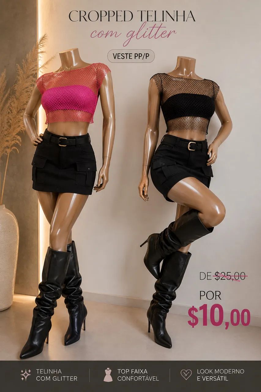 Roupas feminina shorts cropped e body - Foto 2