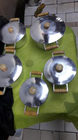 Jogo de panela de alumínio batido - Foto 5