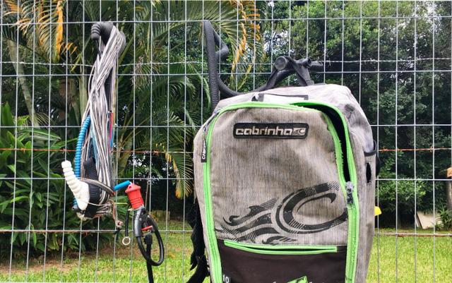 Kite surf cabrinha switchblade 10m ano modelo 2014 - verde fluorescente tecido estalando - Foto 3