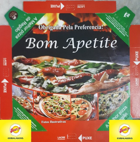 50 Caixas Embalagem Pizza Broto 25cmOitavada Fotográfica Reforçada Padrão ou Personalizada - Foto 3