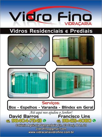 Serviço de vidraçaria box ,espelhos, blindex e manutenção em geral