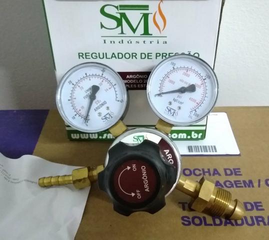 Máquina de Solda Sumig 3 Hawk 205 com garrafas, arame, tocha e regulador de pressão - Foto 2