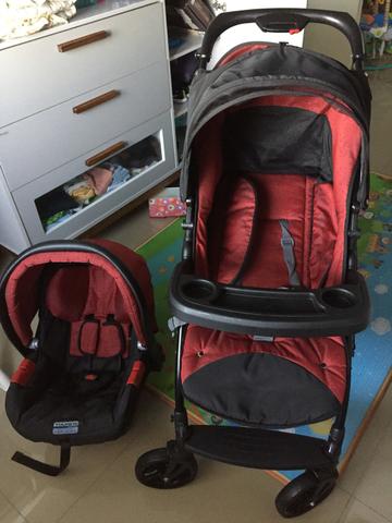 Burigotto Peg Perego Carrinho de bebê + bebê conforto
