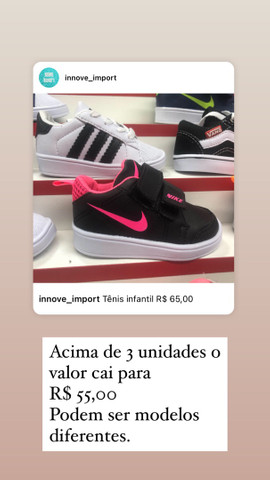 loja de tenis diferentes