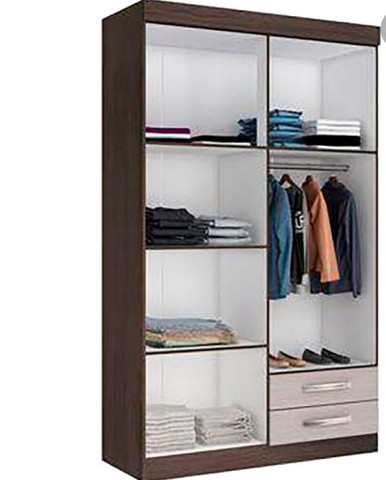 Guarda-roupa Solteiro 4 Portas 2 Gavetas - Foto 4
