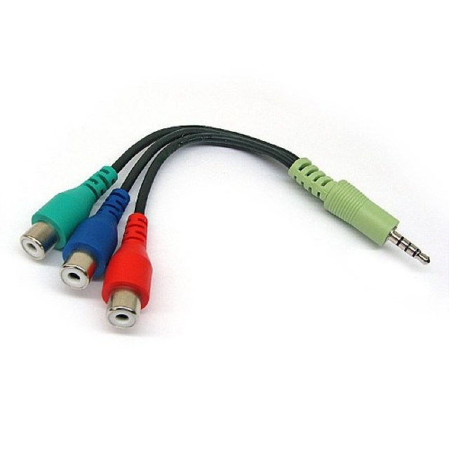 (WhatsApp) cabo plug p2 stereo 4c x 3 jack rca. vídeo componente